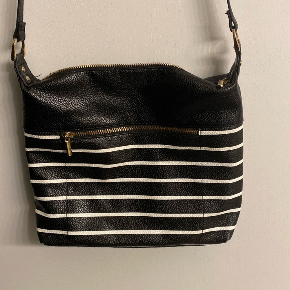 A new day. Black and white crossbody